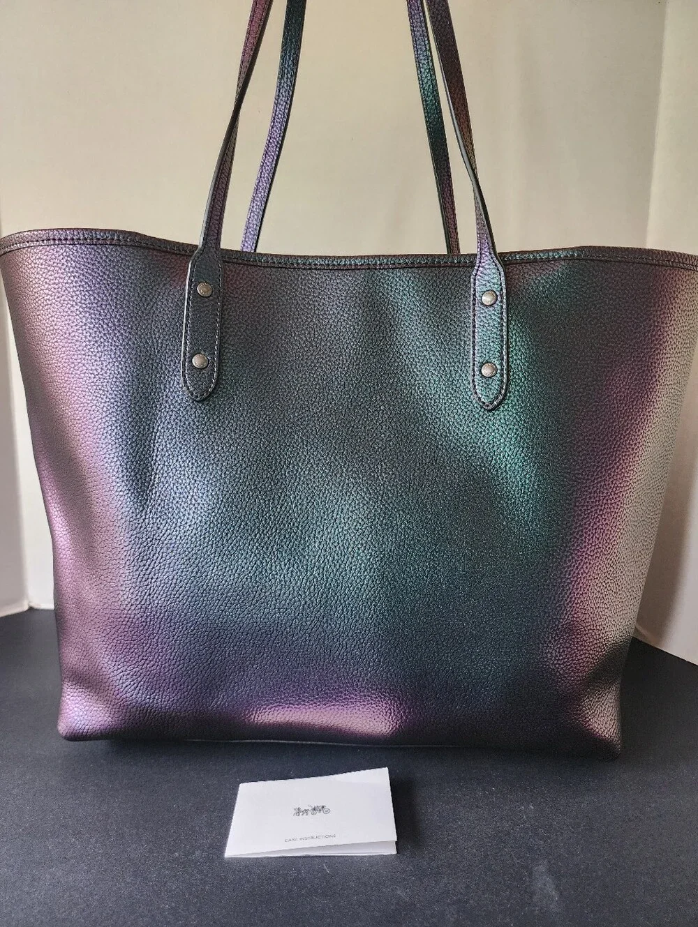 Coach Hologram Oil Slick City Tote, EUC, 2017